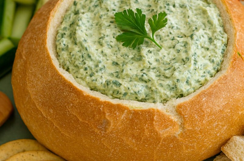 Creamy Spinach Cob Loaf Recipe