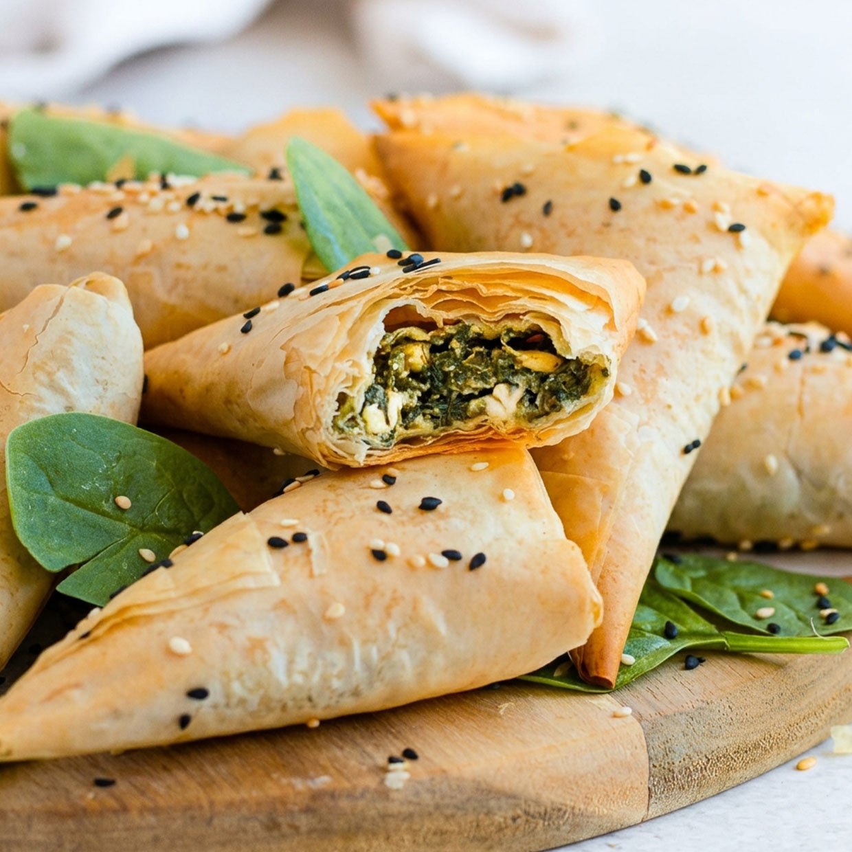 Spinach and Feta Triangles: 7 Steps to Golden Crispy Party Bites