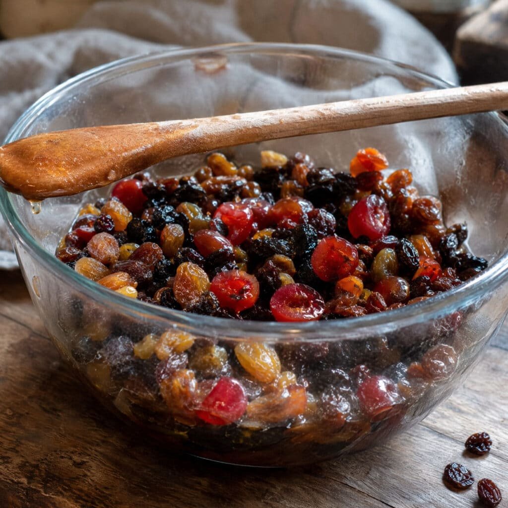 christmas cake recipe australia dried fruit soaking in brandy